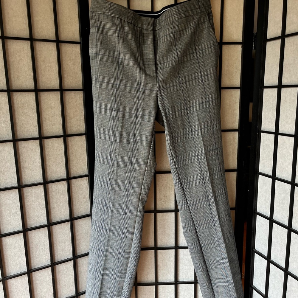 Plaid Basic Fitted Pants - image 3